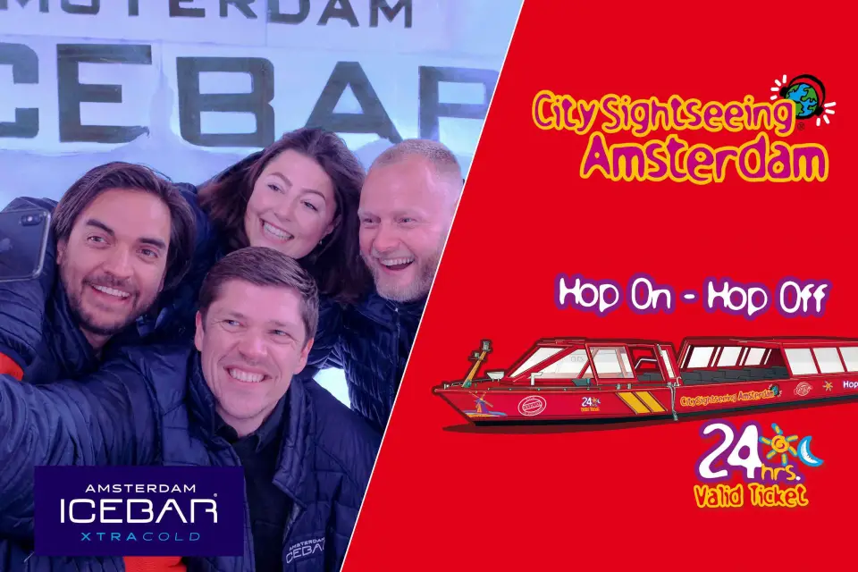 Ámsterdam: barco turístico 24 h y bar de hielo XtraCold