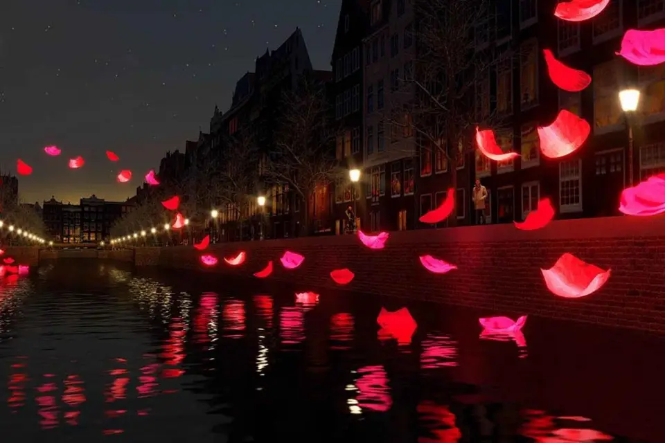 Amsterdam: Crucero del Festival de la Luz con audioguía