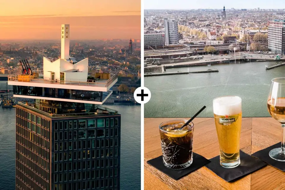 Amsterdam: A'DAM Lookout Ticket de entrada con 2 bebidas