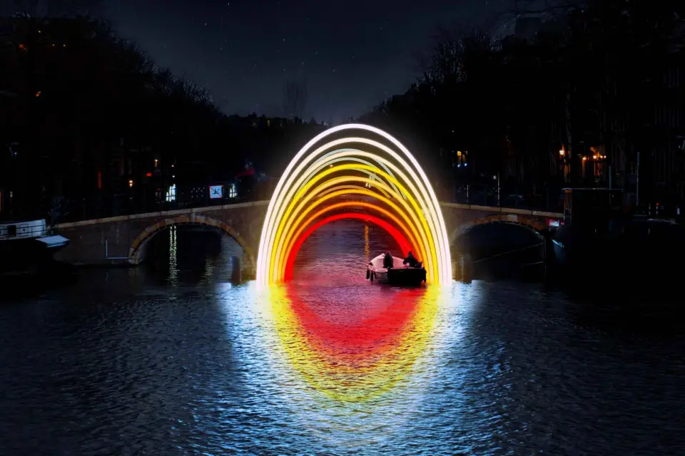 Amsterdam: Festival de la Luz Crucero en barco abierto
