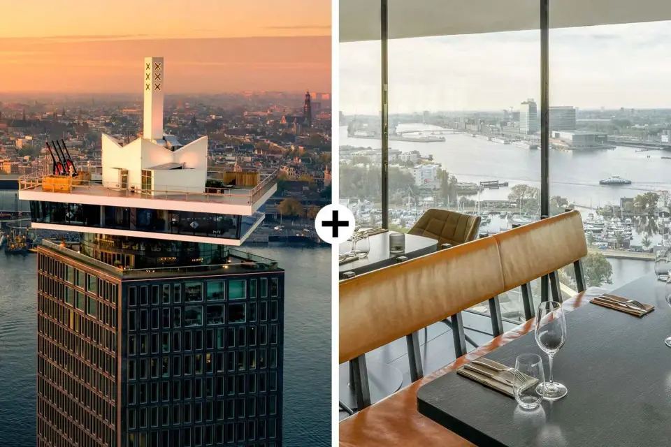 Amsterdam: Mirador A'DAM y Comida en el Restaurante Revolving
