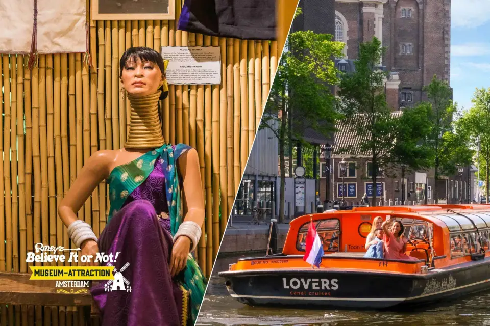 Paseo en barco por el canal de 1 hora en Ámsterdam y Ripley's Believe it or Not (Lo creas o no)