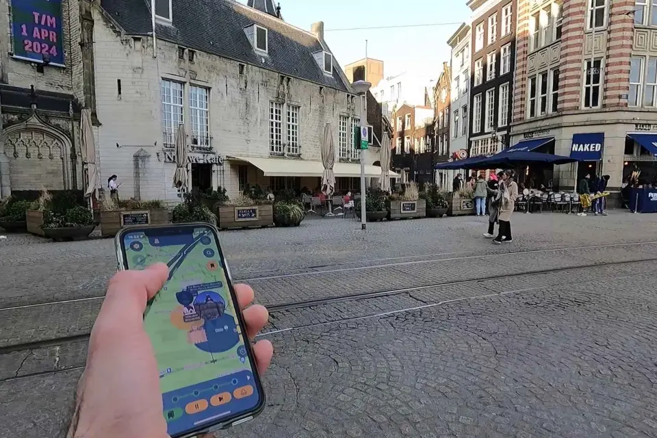 Tour a pie por Ámsterdam con aplicación para smartphone
