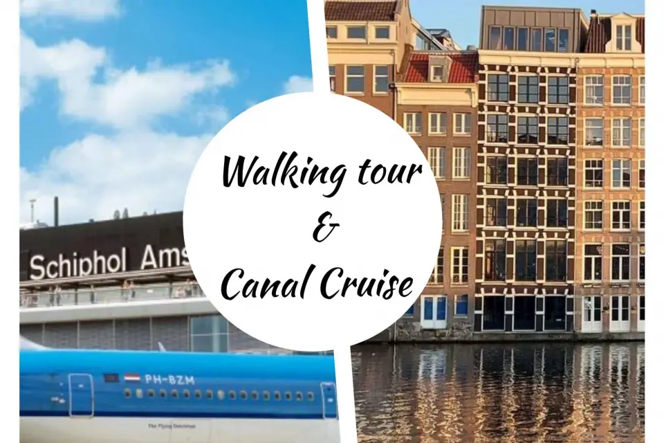 Amsterdam: Tour turístico en escala con traslado al aeropuerto
