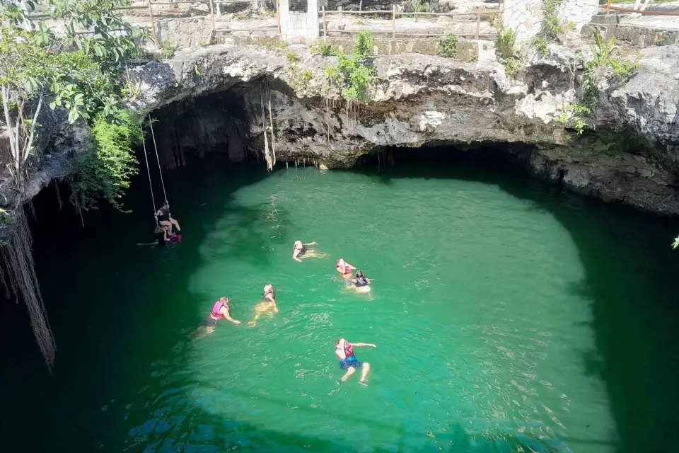 2 Cenotes, 1 Laguna y Playa Paraíso desde Playa del Carmen
