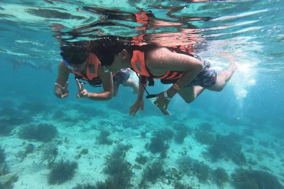 Cancún: Crucero en catamarán por Isla Mujeres con snorkel y comida