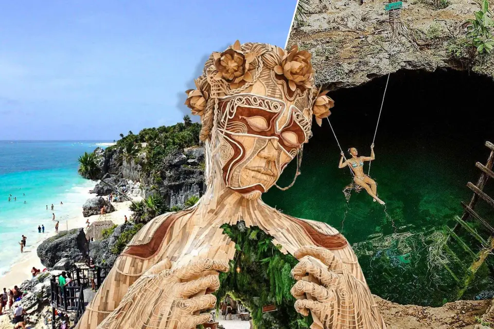 Tulum: Tour Ruinas Mayas, Estatua Ven a la luz y 4 Cenotes