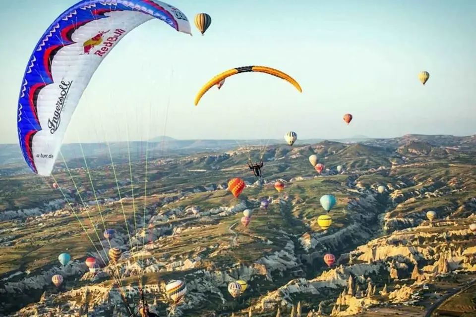 Capadocia Experiencia en Parapente Biplaza con Amanecer y Atardecer
