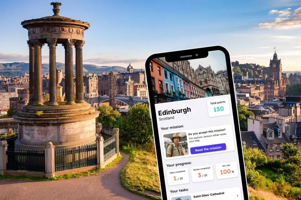 Edimburgo: Tour de la ciudad autoguiado con cuestionarios en tu móvil