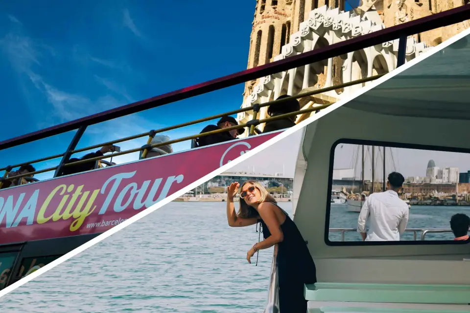 Barcelona: autobús turístico con crucero con paradas libres