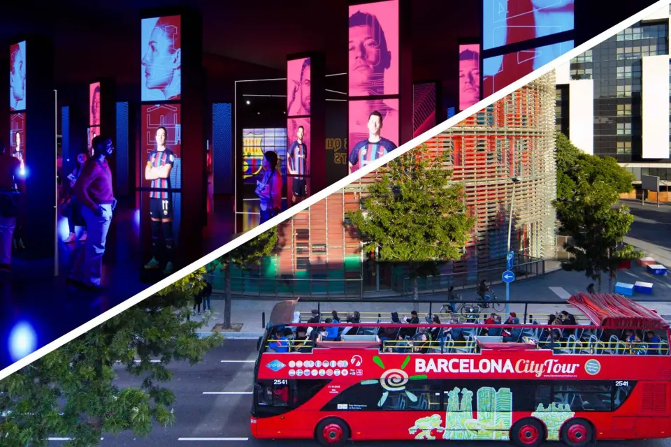 Barcelona Hop-On Hop-Off Bus y FC Barcelona Tour Inmersivo