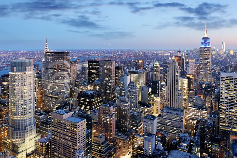 Paseo nocturno en helicóptero por Nueva York