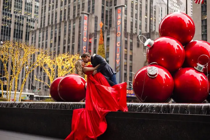 NYC: Sesión de fotos privada con un vestido volador hecho a mano