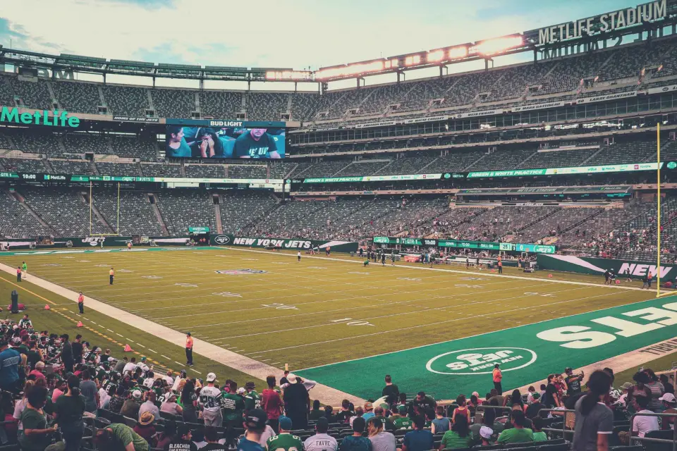 Nueva York: Partido de fútbol americano de los New York Jets en el Metlife Stadium