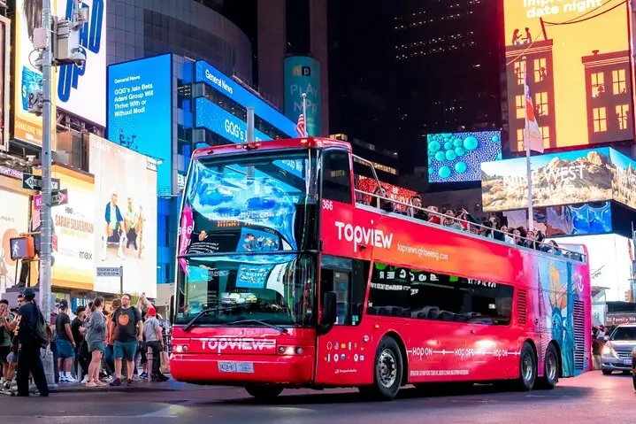 Recorrido nocturna en autobús por Nueva York