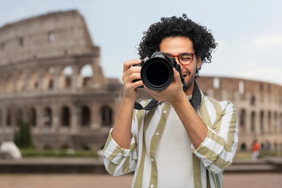 Sesión fotográfica privada en el exterior del Coliseo