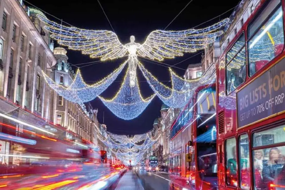 Londres: Excursión en autobús descubierto Luces de Navidad de Noche