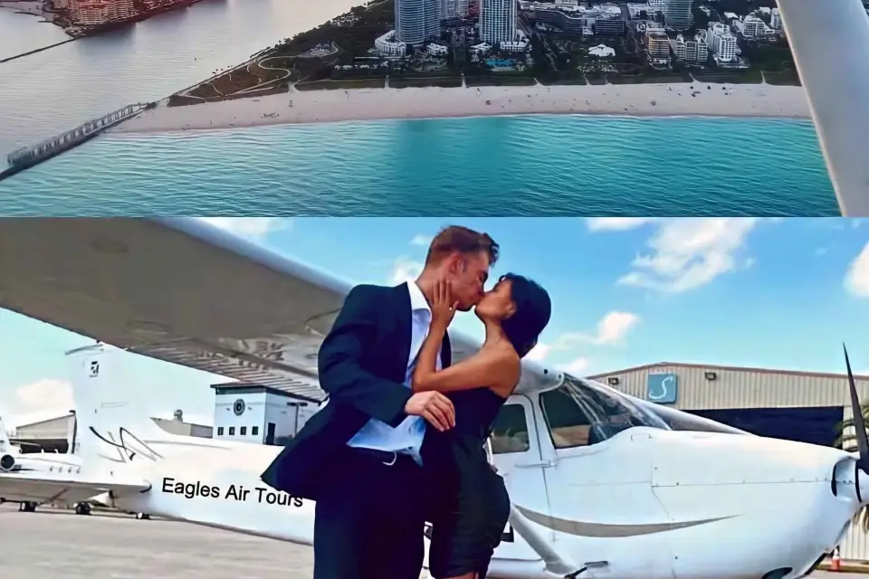 Miami: Romántico vuelo privado de 1 hora con champán