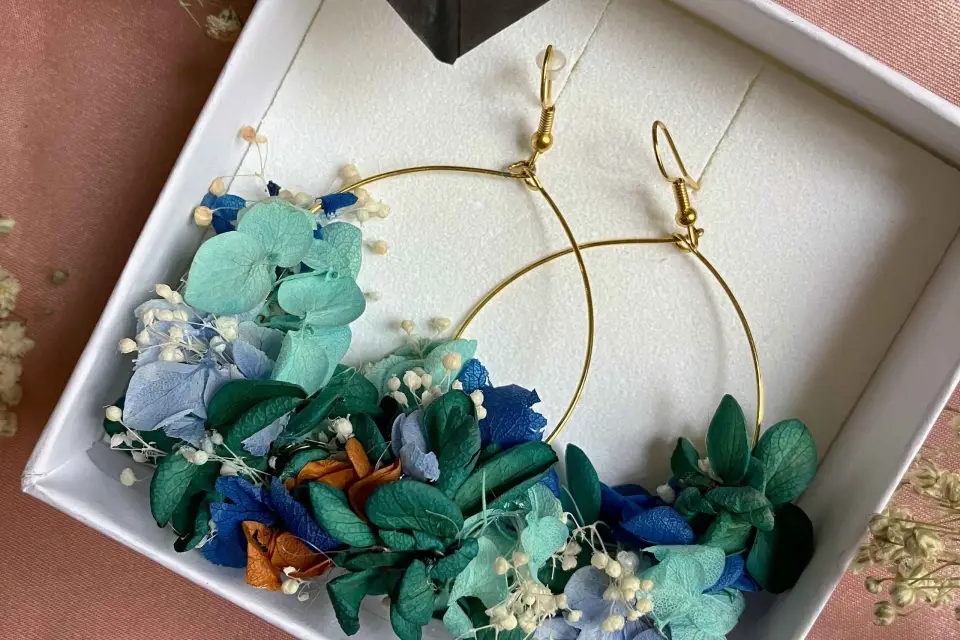 Taller de pendientes florales