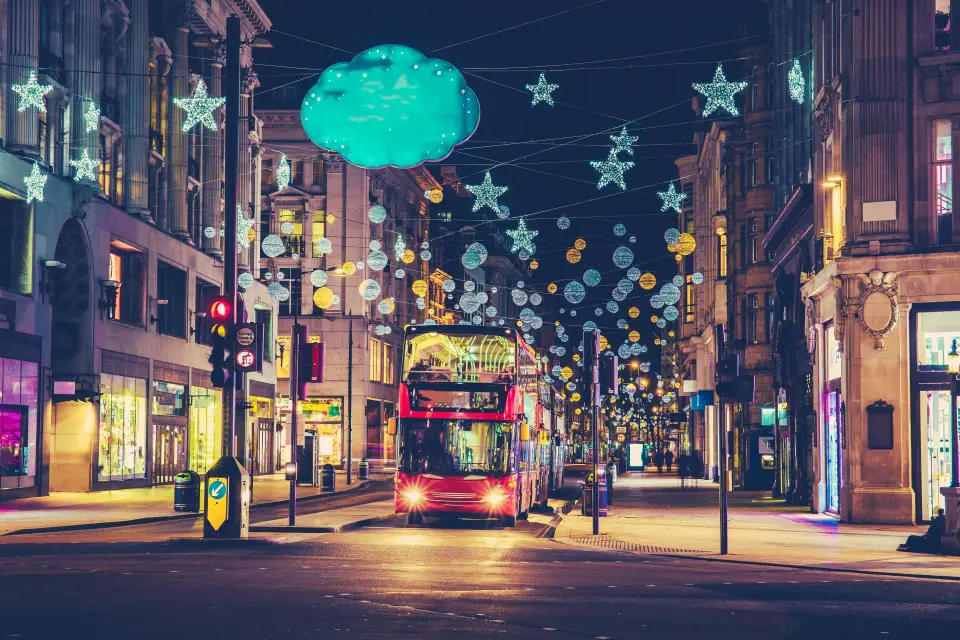 Autobús navideño de Londres