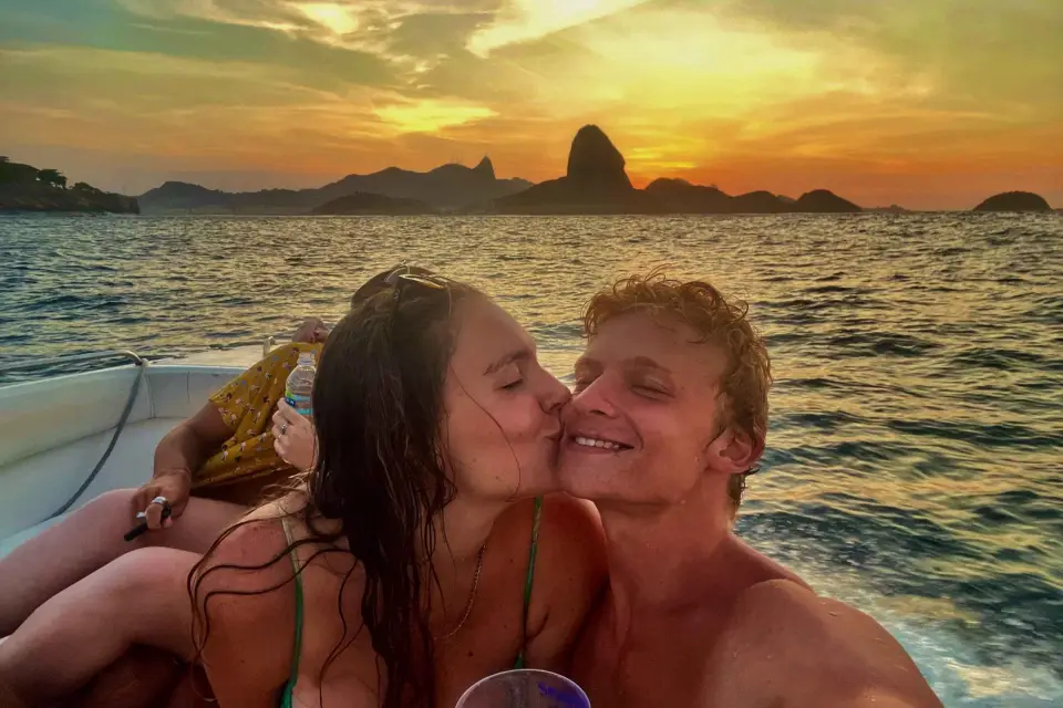Río de Janeiro: Excursión en lancha rápida al atardecer con cerveza