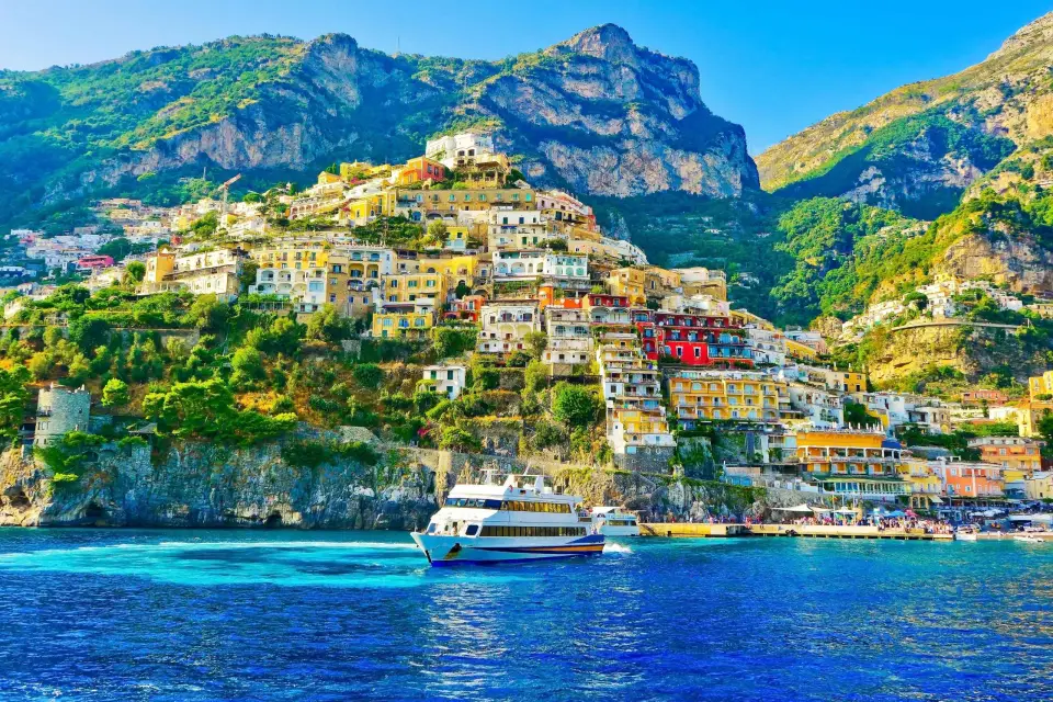 Roma: Excursión de un día a la Costa Amalfitana y Positano con crucero por la costa