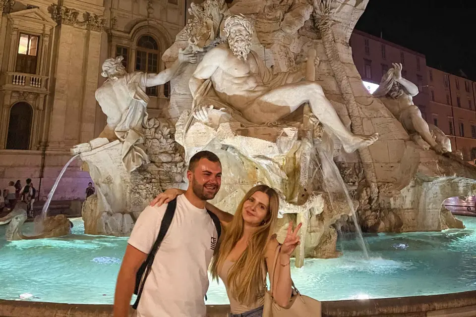 Roma: Tour a pie nocturno a la luz de la luna