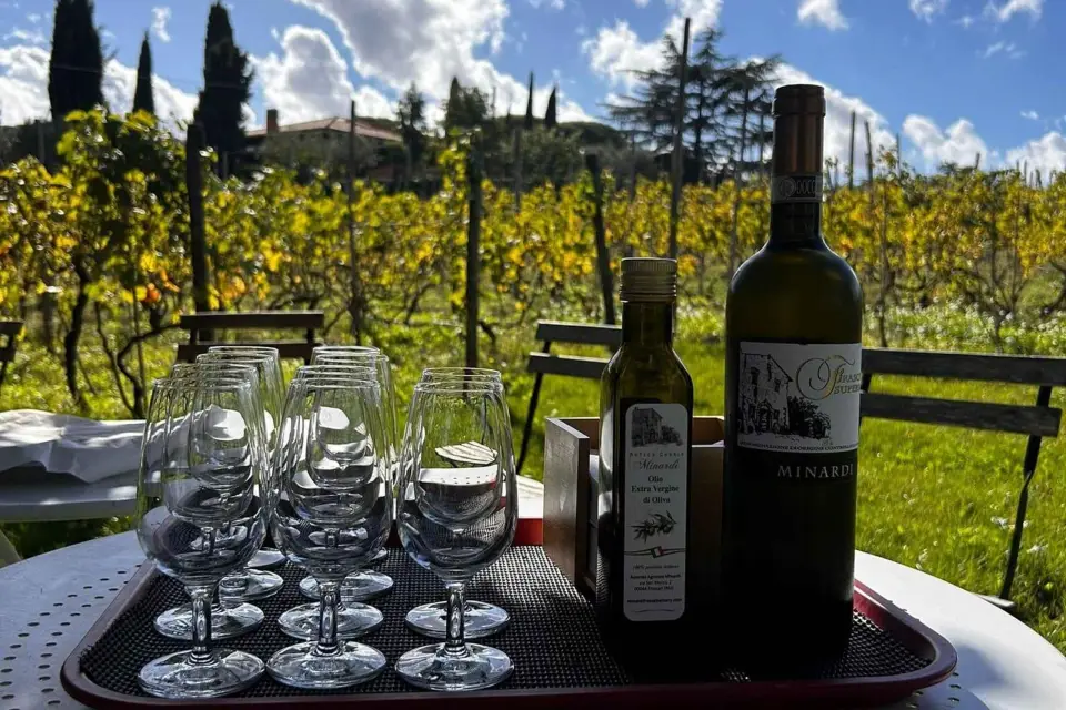 Desde Roma: Tour de medio día del vino de Frascati con comida en una granja