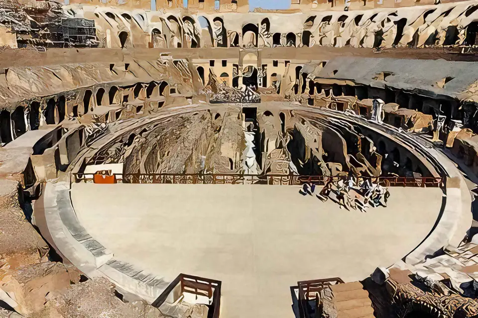 Visita al Coliseo con la Arena y los pisos primero y segundo