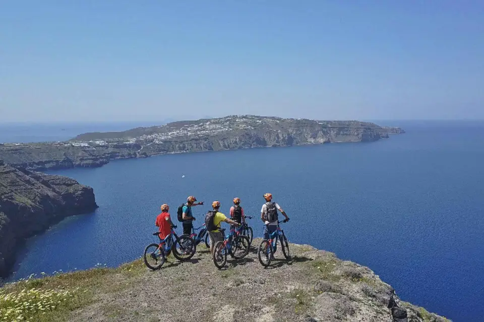 Santorini: Aventura en bicicleta eléctrica de montaña