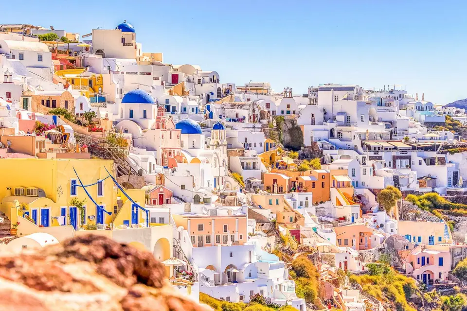 Santorini: Excursión de un día a los Lugares de Interés, Cata de Vinos y Puesta de Sol en Oia