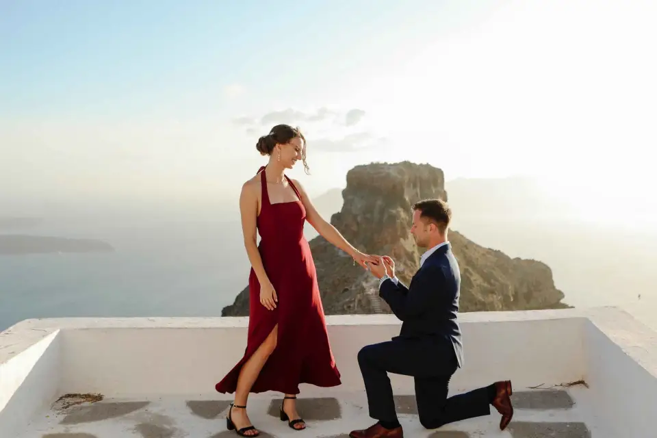 Fotógrafo de Propuestas en Santorini