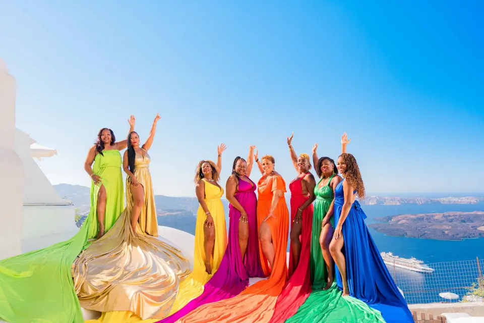 Sesión de fotos del grupo Vestido Volador