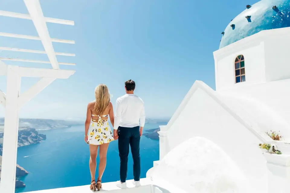Sesión de fotos en Santorini