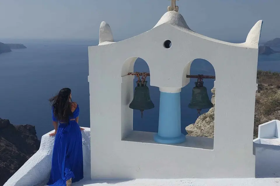 Santorini: Tour privado de un día completo al atardecer con cena