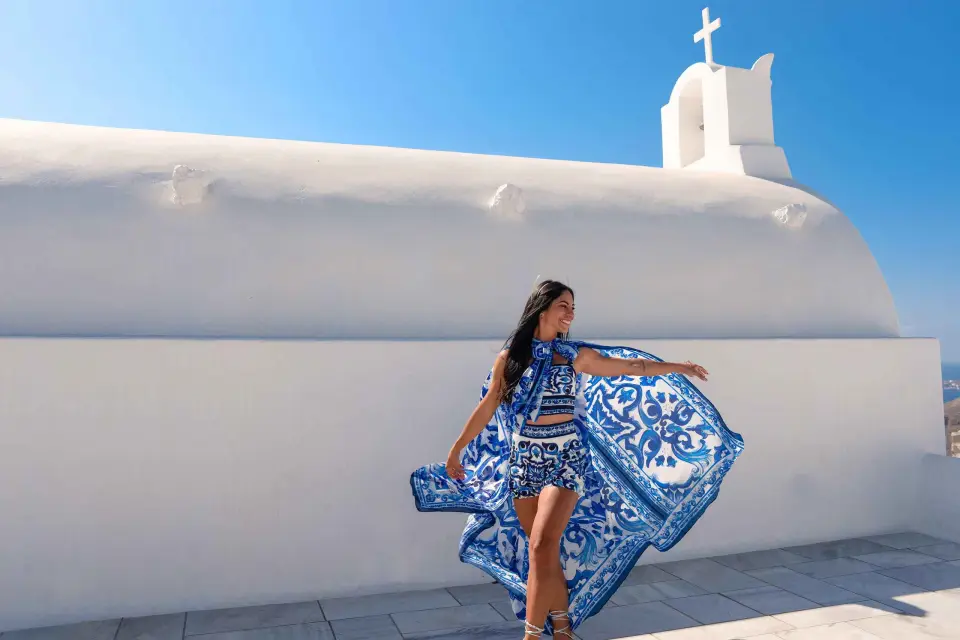 Santorini: Tour privado de sesión de fotos con un fotógrafo profesional