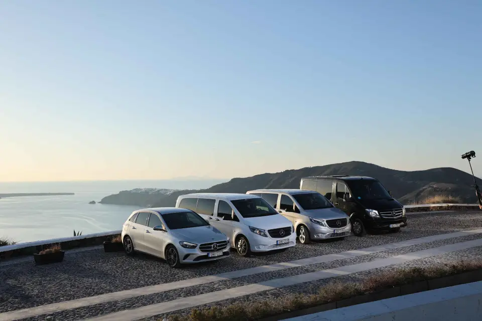 Santorini : Transporte de lujo desde/hasta el aeropuerto