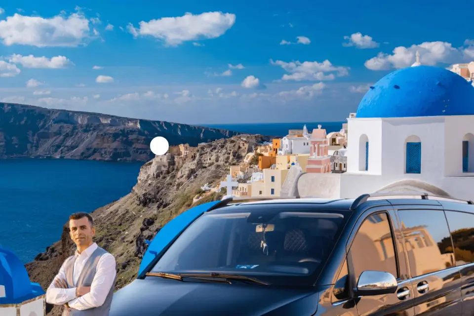 Transporte privado de lujo en Santorini