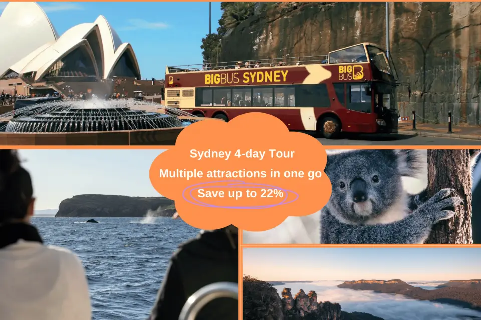 Sydney: 4 días con tour en autobús turístico y pase turístico combinado