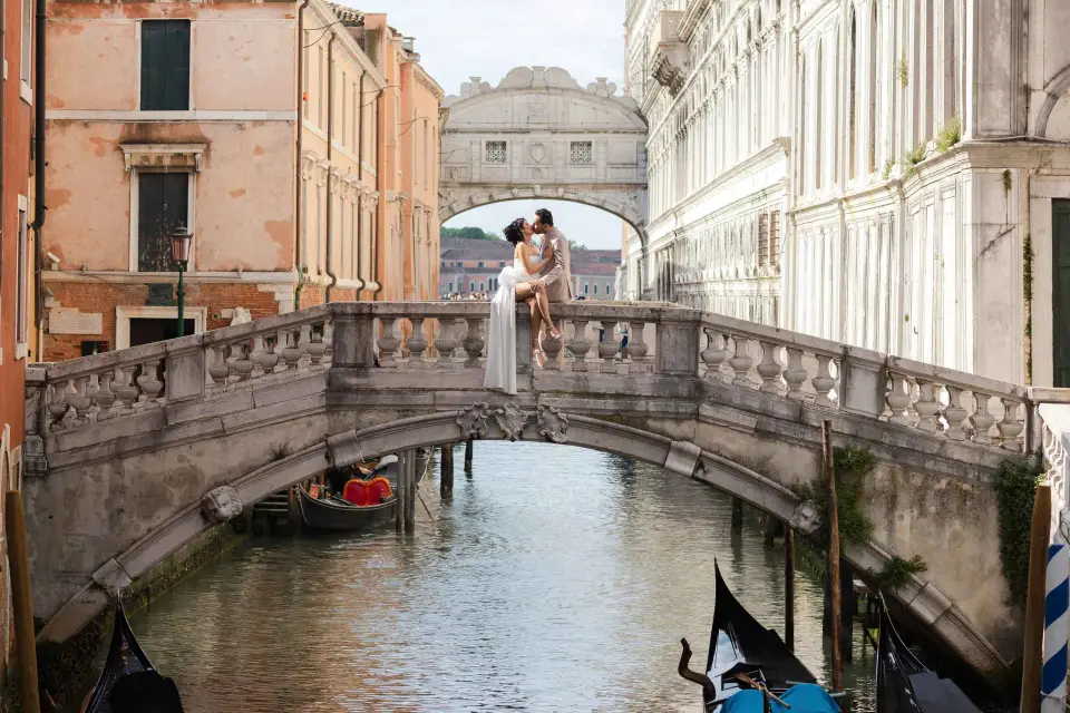 Venecia: Sesión de retratos urbanos con un fotógrafo profesional
